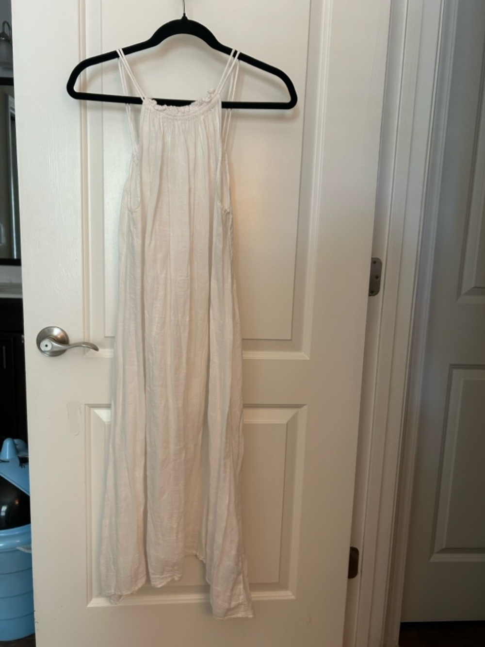 Lightweight White Linen Maxi Sundress